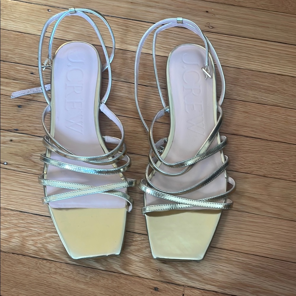 J. Crew Gold Women's Strappy Sandals